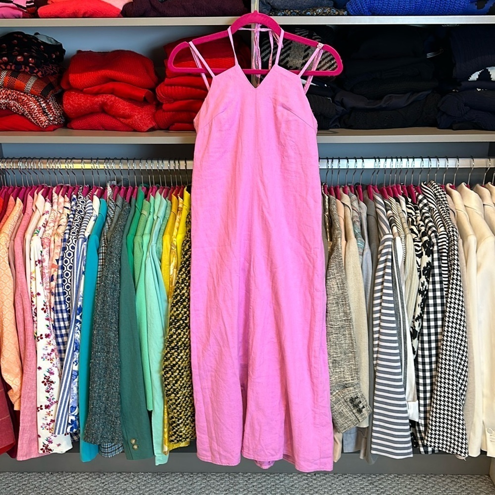 Universal Thread pink sleeveless linen/rayon blend maxi dress size XS NWT